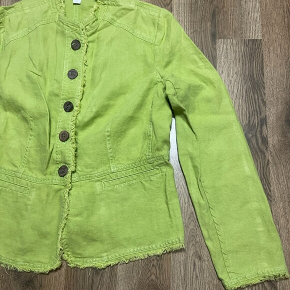 Charter Club Jacket, Women's Size Medium, Green, Button Up - Picture 4 of 5